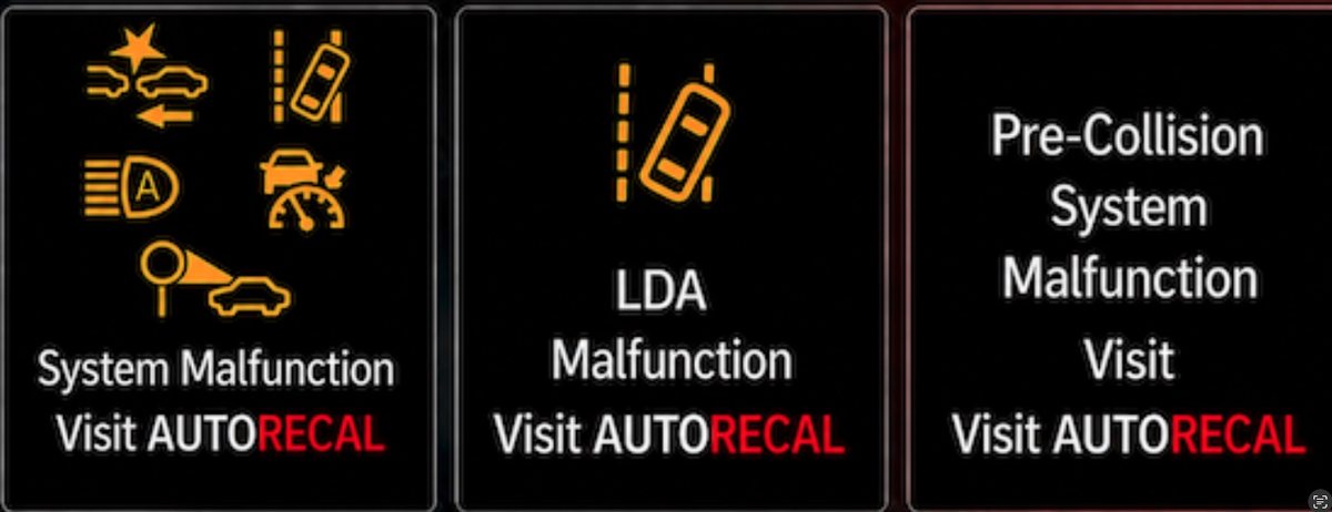 System Malfunction, LDA Malfunction and Pre-Collision System Malfunction — Visit AUTORECAL