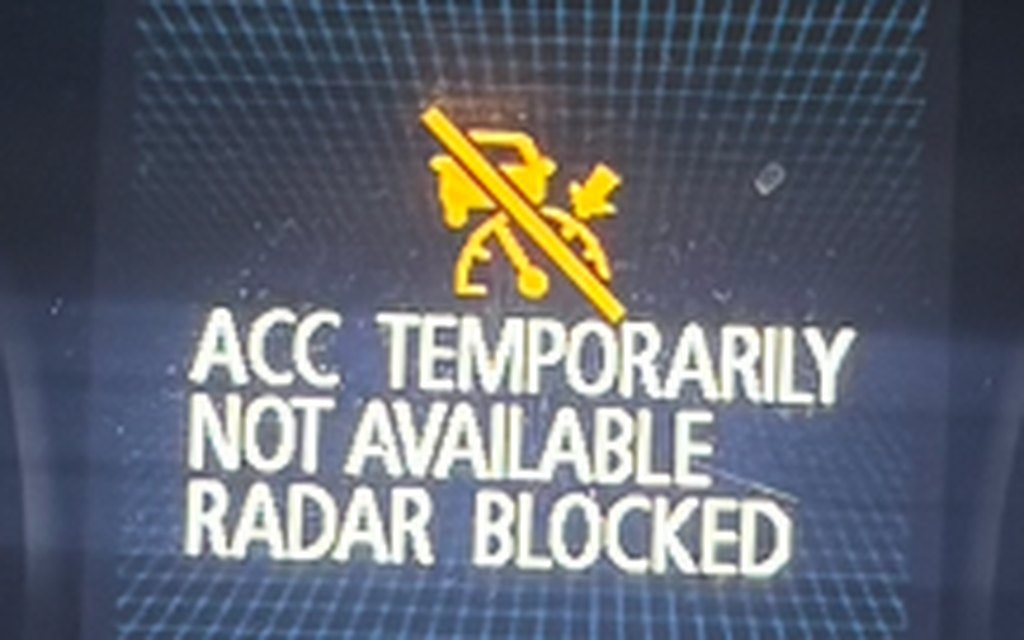 ACC Temporarily Not Available Radar Blocked — Mitsubishi