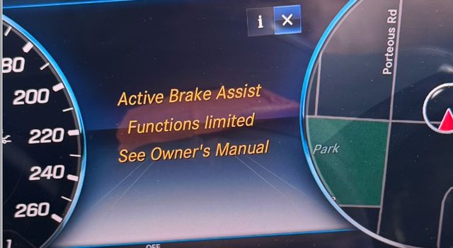 Active Brake Assist Functions Limited — Mercedes