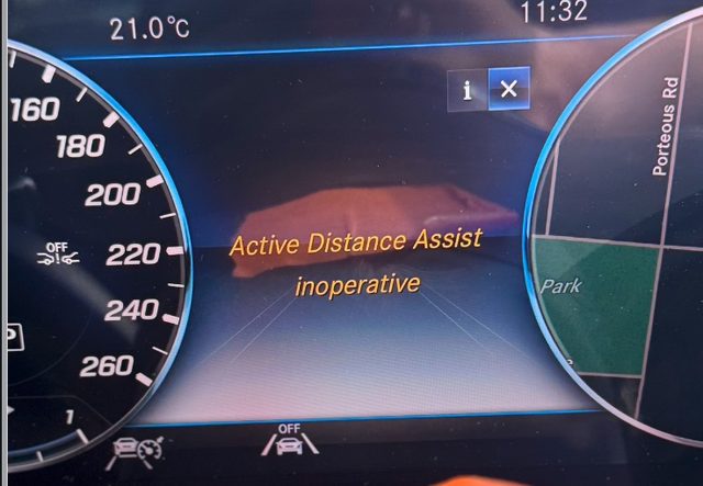 Active Distance Assist Inoperative — Mercedes