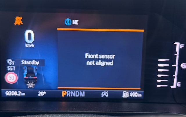 Front Sensor Not Aligned — Ford