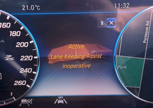Lane Keeping Assist Inoperative — Mercedes