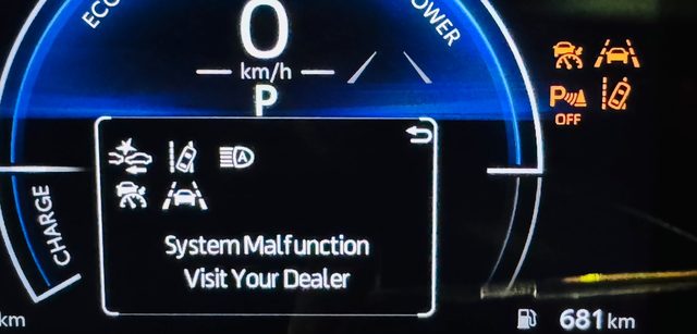 System Malfunction Visit Your Dealer — Toyota